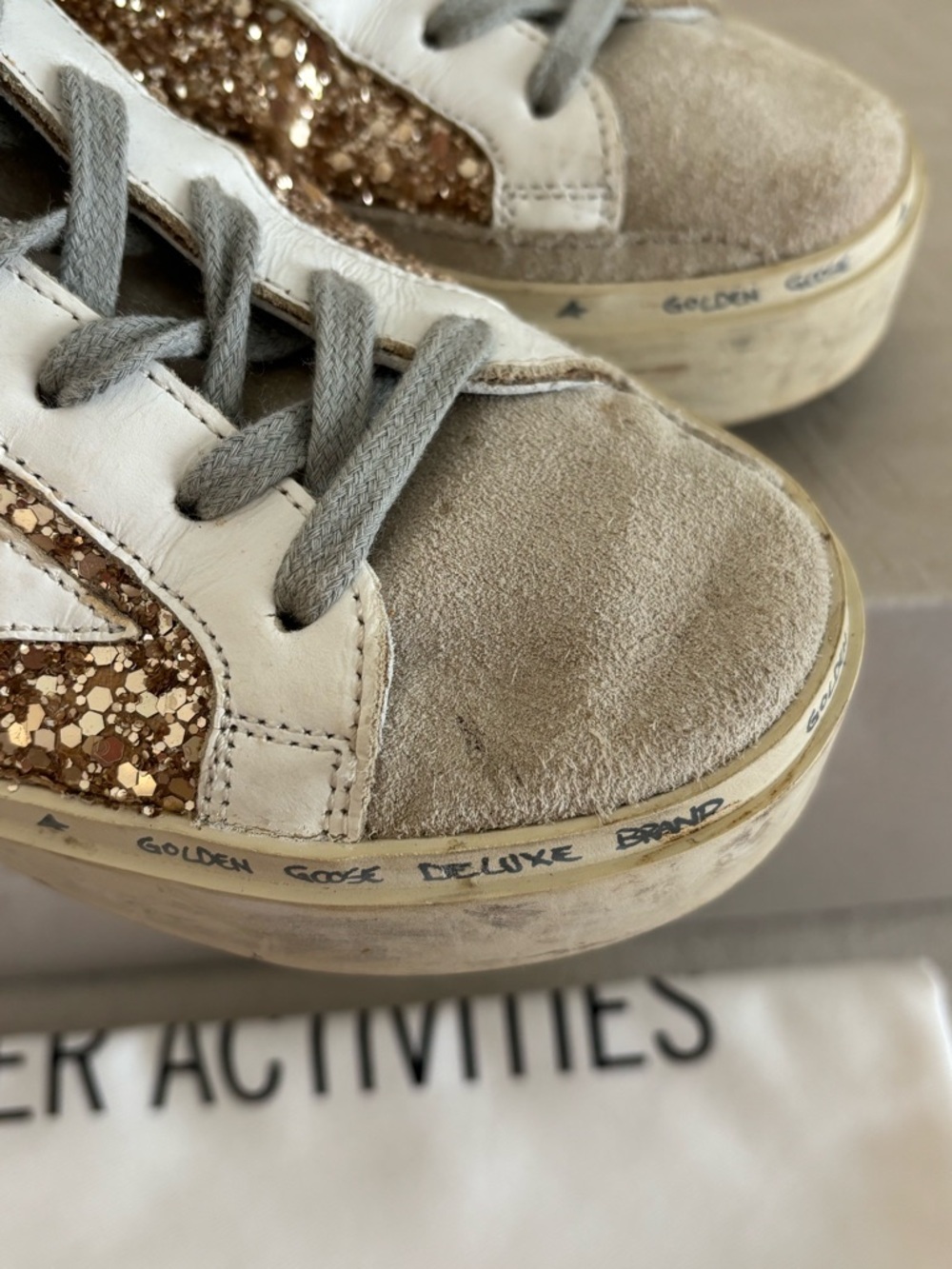 Golden Goose Gold Glitter Hi-Star - Picture 7 of 7